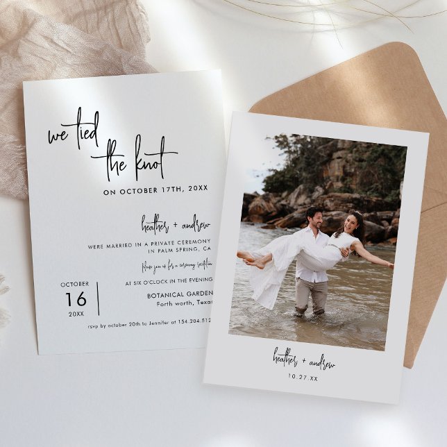 Vinculamos La Invitación De Elopement Knot (Subido por el creador)