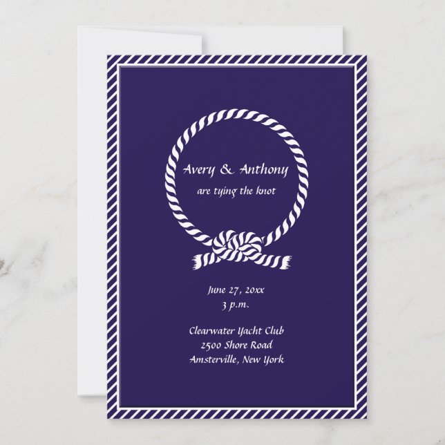 Vinculando la invitación a la boda del nudo (Anverso)