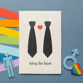 Vinculando La Invitación A La Boda Gay Knot