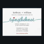 Vinculando la invitación a la boda moderna del Kno<br><div class="desc">Difunde la noticia de una manera divertida y elegante con estas invitaciones de boda de Tying The Knot de berryberrysweet.com.</div>