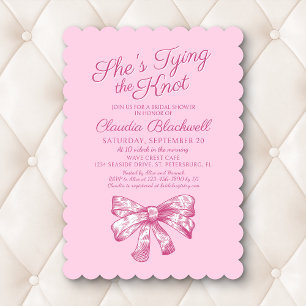Vinculando la invitación a la ducha de novia Knot