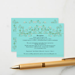 Vine Heart Trellis sobre la tarjeta azul de gabine