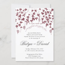 Viñedo de la invitación a la boda hebrea judía