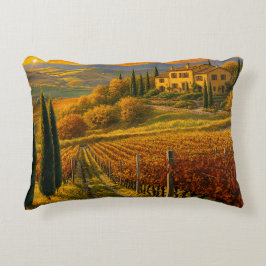 Viñedo de la ladera dorada – Almohada rectangular