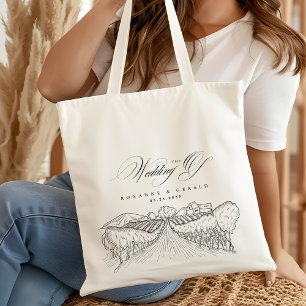 Viñedo Dibujado Bolsa de Regalo de Boda en Napa Va