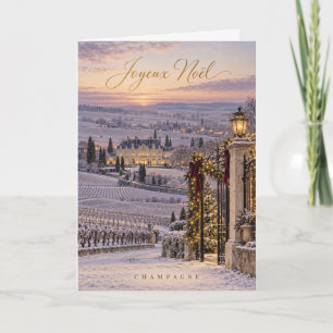 Viñedos de Champán Feliz Navidad