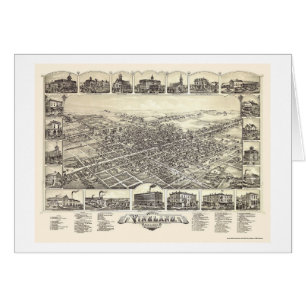 Vineland, mapa panorámico de NJ - 1885