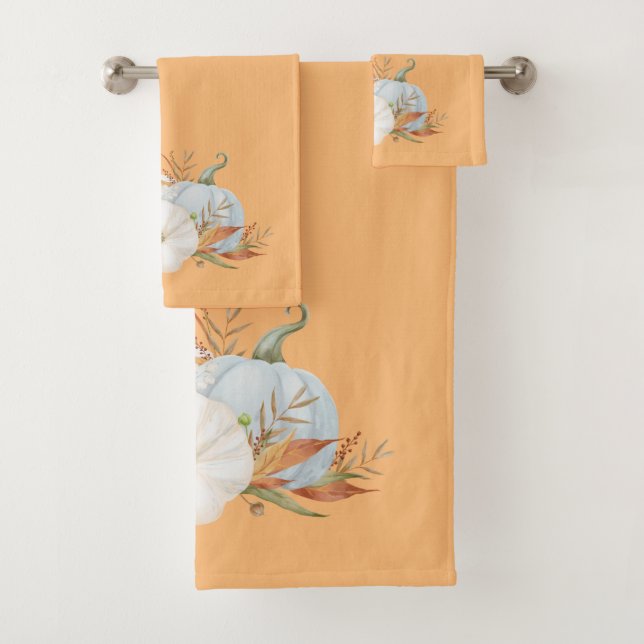 Viñeta Caída De Calabazas Y Toalla De Baño De Hoja (In situ)