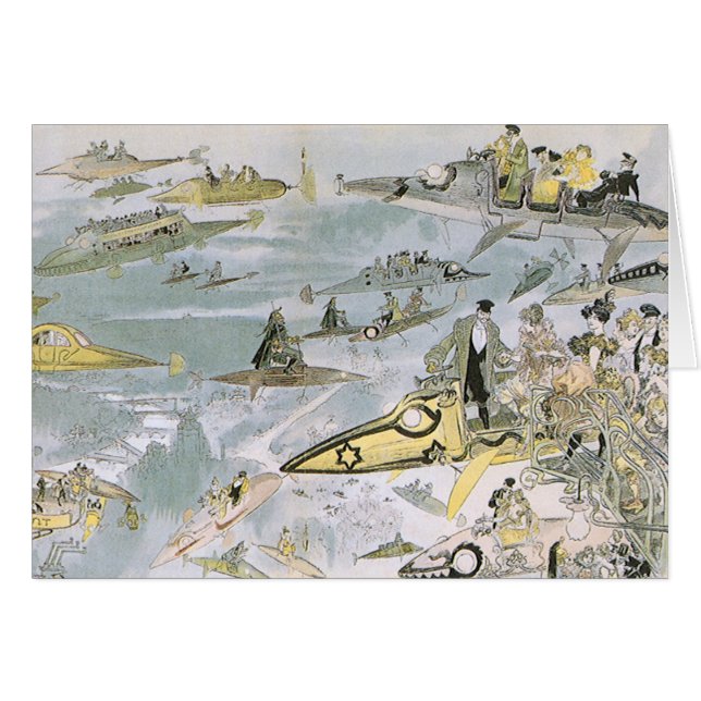 Viñeta Ciencia Ficción Coches Futuristas, Taxi Cab (Anverso (Horizontal))