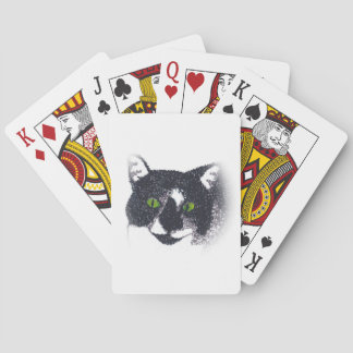Viñeta de cartas de juego de gatos de Tuxedo