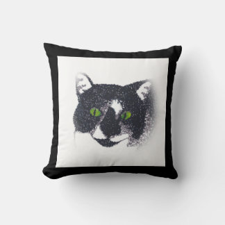 Viñeta de la almohada de la cara del gato de Tuxed