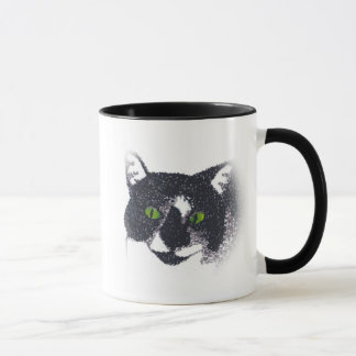 Viñeta de tazas de gato de Tuxedo
