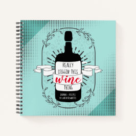 Viñeta de uvas de vino de hipster cuaderno de empa