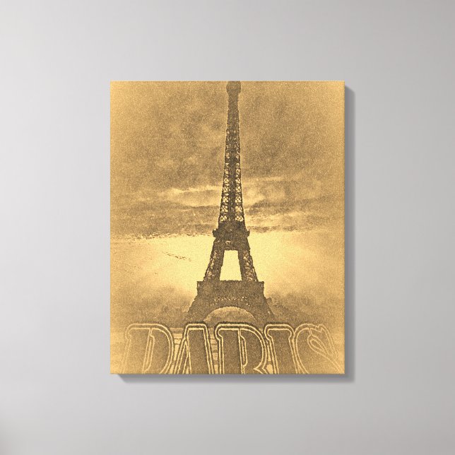 Viñeta Eiffel Torre Paris #1 - Lienzo envuelto (Anverso)