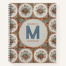 Viñeta Floral Terracotta Tile Monograma Diario
