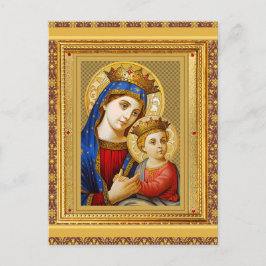 Viñeta Madonna y postal de Navidades infantiles