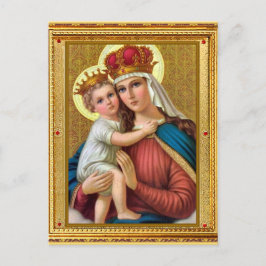 Viñeta Madonna y postal de Navidades infantiles