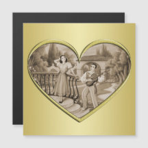 Viñeta Romance, hombre y mujer, oro