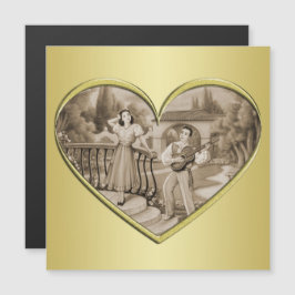 Viñeta Romance, hombre y mujer, oro