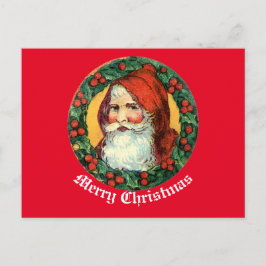 Viñeta Santa en postal de Wreath