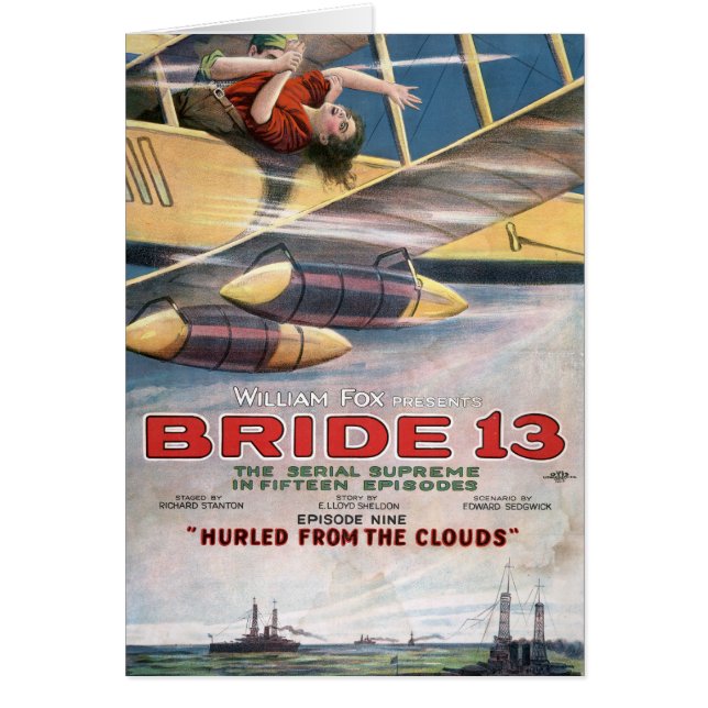 Viñeta Thriller Biplane Bride 13 película silencio (Frente)