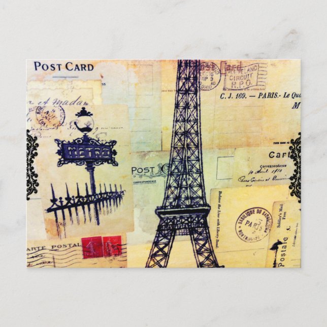 Viñeta Torre Eiffel Paris Postales Inspiradoras (Anverso)