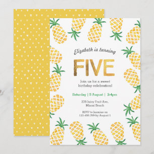 Viñeta tropical 5 Invitación de cumpleaños
