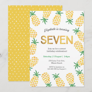 Viñeta tropical 7 Invitación de cumpleaños