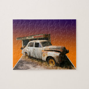 Viñeta Vintage Y Garage Popout Art, Jigsaw Puzzle