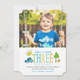 Viñetas coloreadas Invitación a Fiesta de tercer c