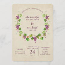 Viñetería| Invitación a la boda temática del vino