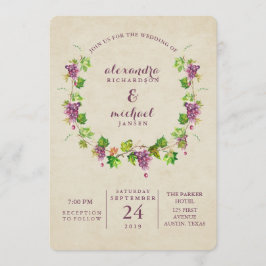 Viñetería| Invitación a la boda temática del vino