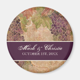 Vineyard Boda de uva de adulto imán