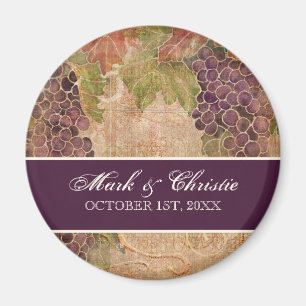 Vineyard Boda de uva de adulto imán