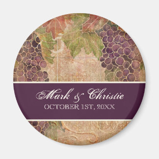 Vineyard Boda de uva de adulto imán