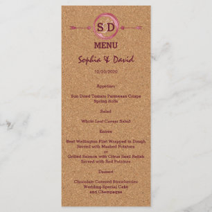 Vineyard Cork Stains Red Wine Boda Menu