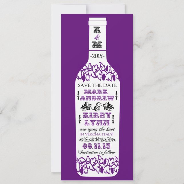 Vineyard Guarde las tarjetas de matrimonio de fech (Anverso)