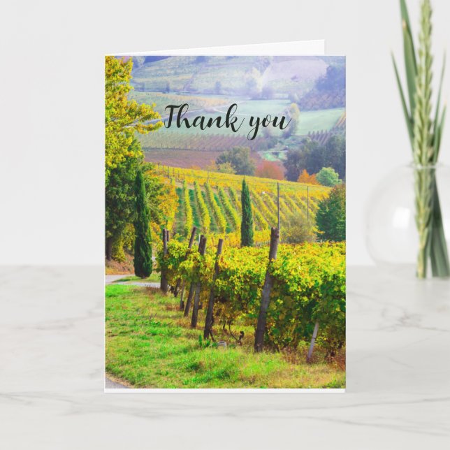 Vineyard Wine Country Gracias Tarjeta (Anverso)