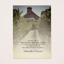 Vineyard y Rustic Red Barn Boda Charity Favor