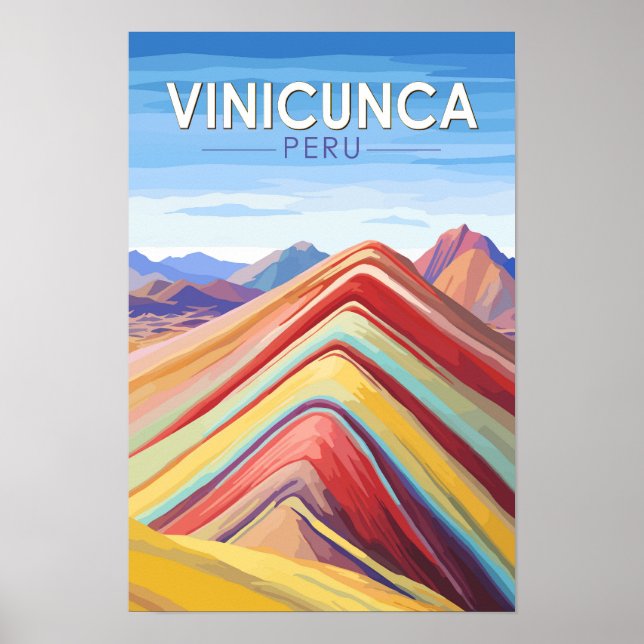 Vinicunca Viaje Arte Vintage Perú (Frente)