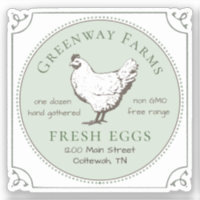 Vinil Window Pegatina HUEVOS FRESCOS con HEN