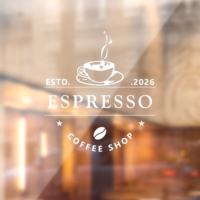 Vinilo adhesivo estático de escaparate claro o caf (Hoja 2)