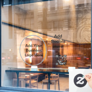 Vinilo adhesivo para ventana con logotipo comercia