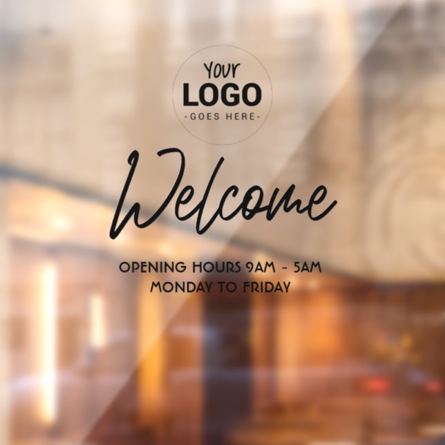 Vinilo adhesivo para ventana de empresa con bienve (Hoja 2)