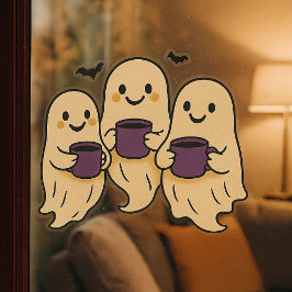 Vinilo adhesivo para ventana de Halloween con fant