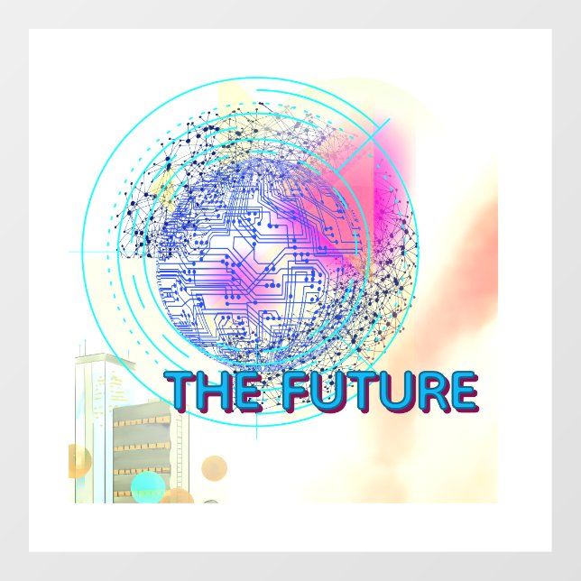 Vinilo adhesivo para ventana del futuro (Hoja)