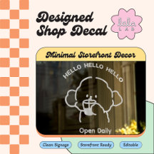 Vinilo de Calcomanía de Ventana de Bienvenida Lind