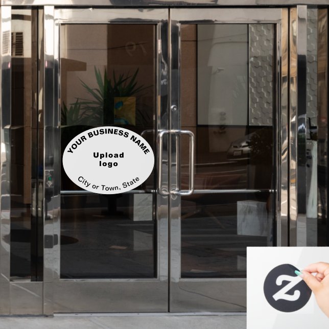 Vinilo de ventana con forma ovalada blanca de marc (Puerta de oficina)