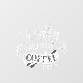 Vinilo de ventana de café recién hecho