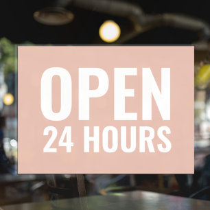 Vinilo de ventana rosa y blanco moderno abierto la